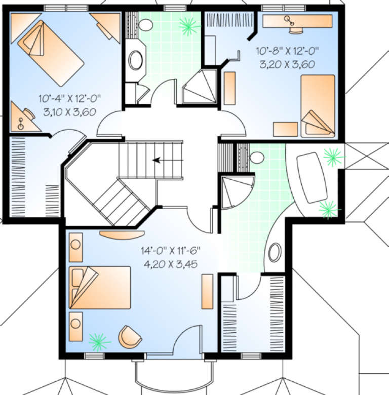 House Plan House Plan #310 Drawing 2