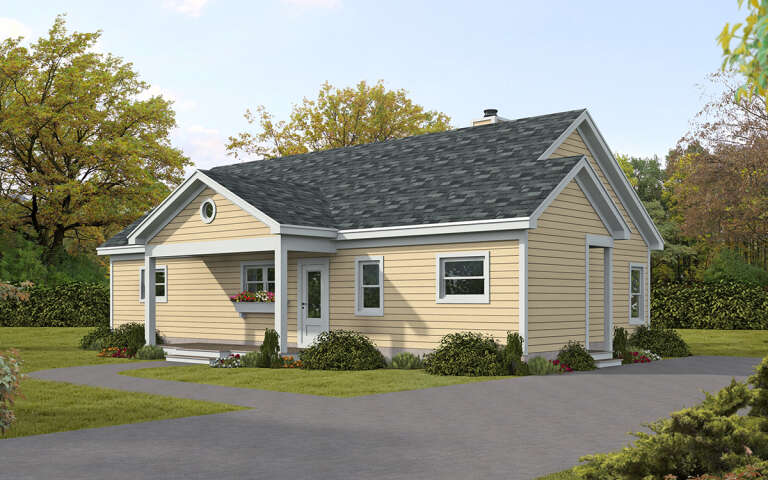 House Plan House Plan #31000 Angled Front Elevation