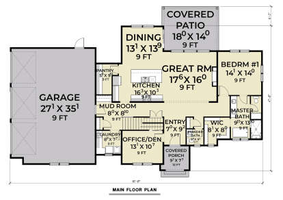 Main Floor  for House Plan #2464-00130