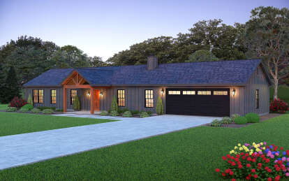 Ranch House Plan #940-01028 Elevation Photo