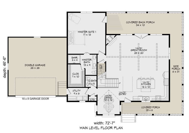 House Plan House Plan #31018 Drawing 1