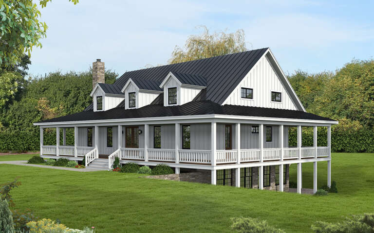 House Plan House Plan #31019 Angled Front Elevation