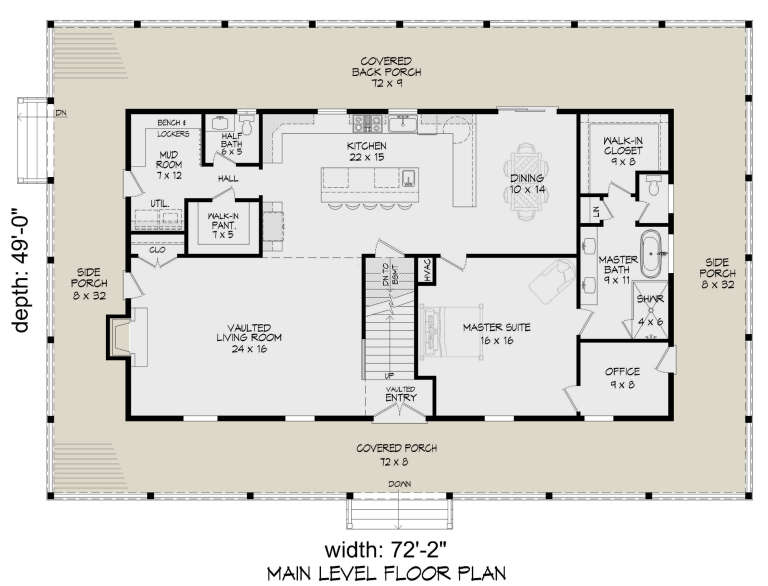 House Plan House Plan #31019 Drawing 1