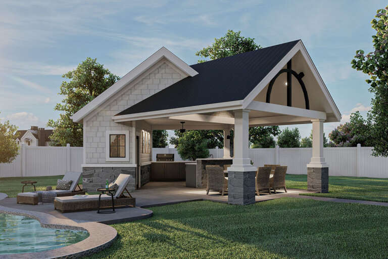House Plan House Plan #31024 Angled Front Elevation