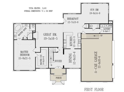 Main Floor  for House Plan #6472-00002