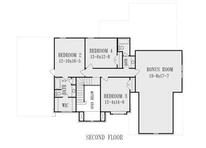 Second Floor for House Plan #6472-00002