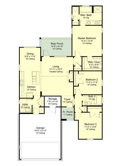Main Floor  for House Plan #7516-00080