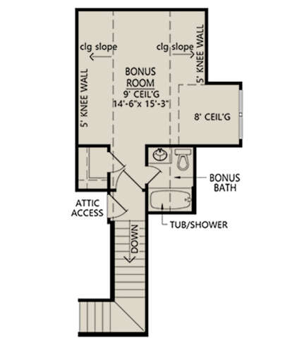 Bonus Room for House Plan #4534-00112