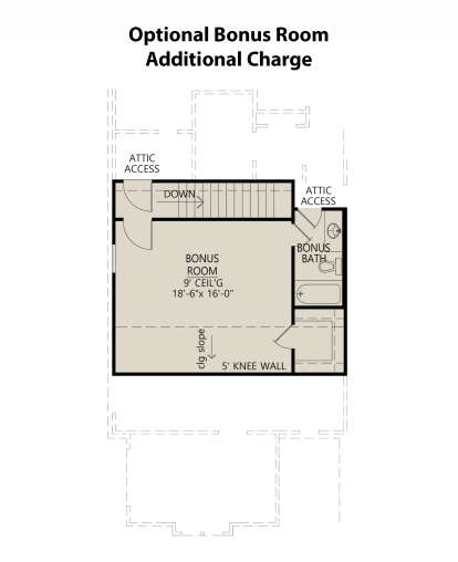Bonus Room for House Plan #4534-00113