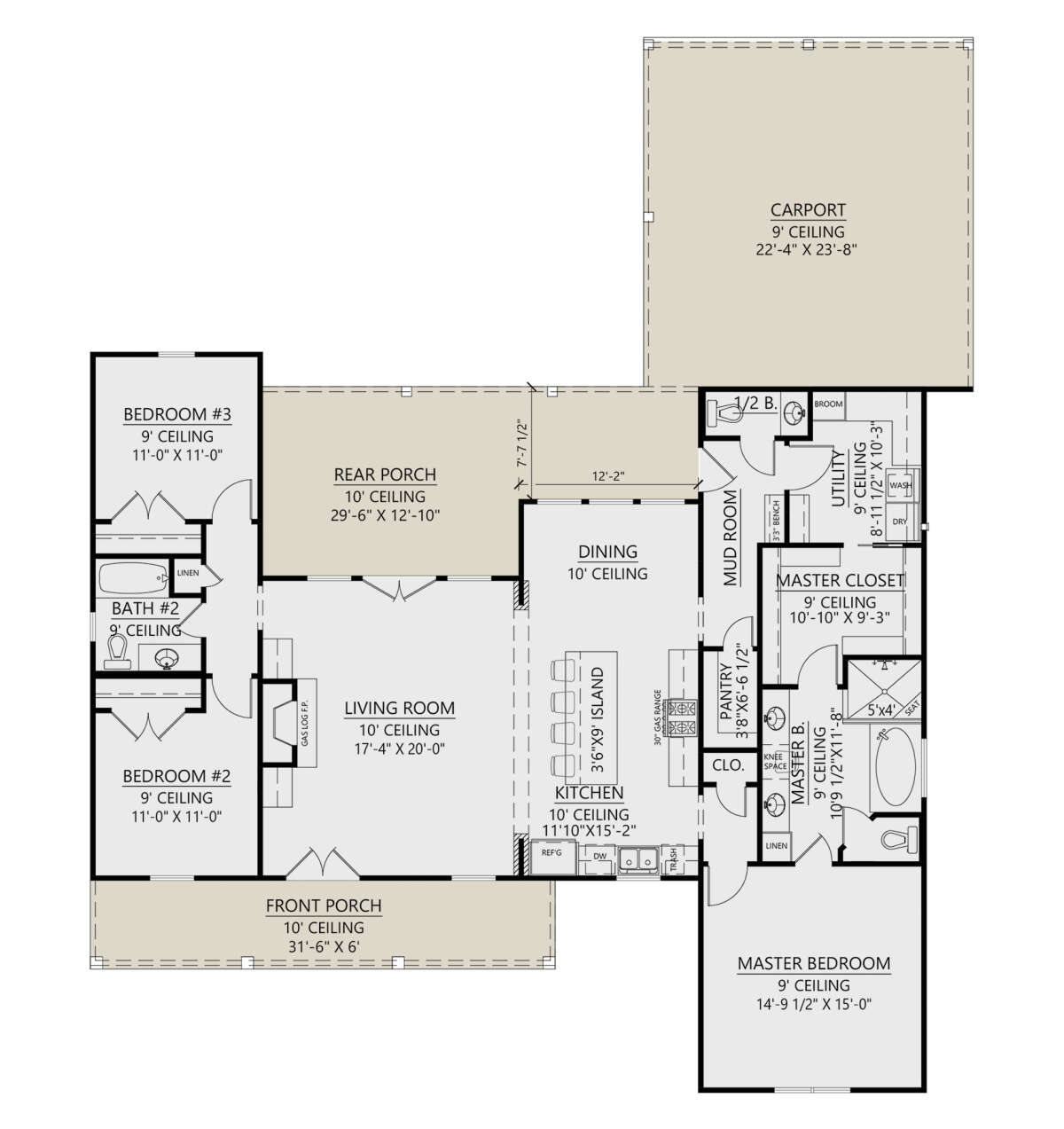 Modern Farmhouse Plan: 1,830 Square Feet, 3 Bedrooms, 2.5
