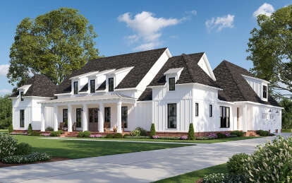 Modern Farmhouse House Plan #4534-00115 Elevation Photo