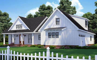 Modern Farmhouse House Plan #4534-00117 Elevation Photo