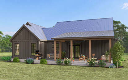 Modern Farmhouse House Plan #009-00398 Elevation Photo
