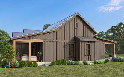 Modern Farmhouse House Plan #009-00398 Elevation Photo
