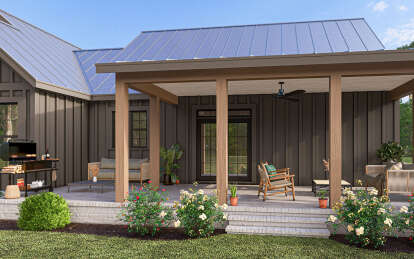 Modern Farmhouse House Plan #009-00398 Elevation Photo