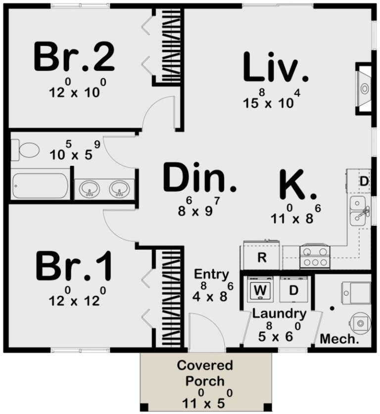 House Plan House Plan #31039 Drawing 1