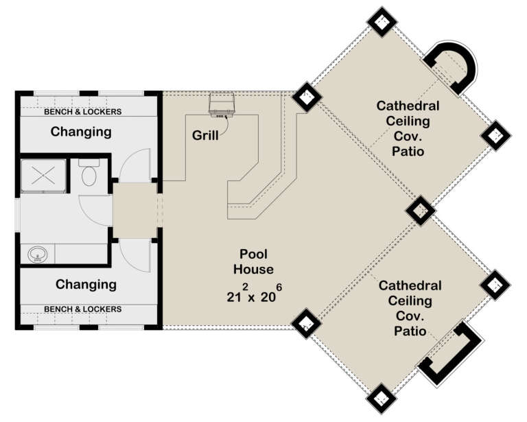 House Plan House Plan #31044 Drawing 1