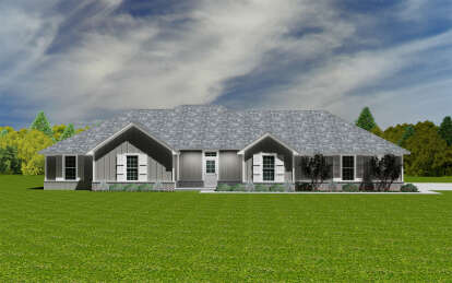 Ranch House Plan #677-00028 Elevation Photo