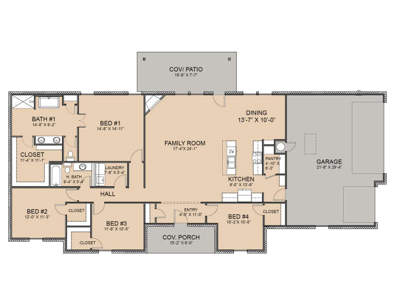 House Plan House Plan #31050 Drawing 1