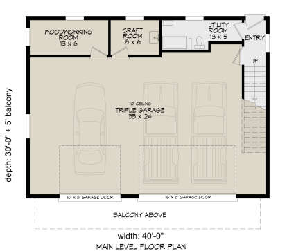 First Floor for House Plan #940-01036