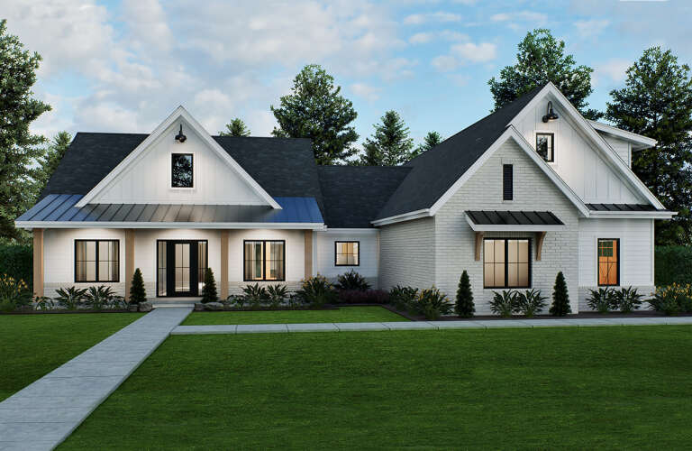 House Plan House Plan #31065 Angled Front Elevation