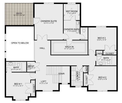 Second Floor for House Plan #2802-00289