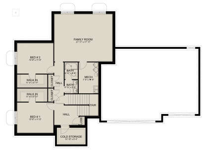 Basement for House Plan #2802-00289