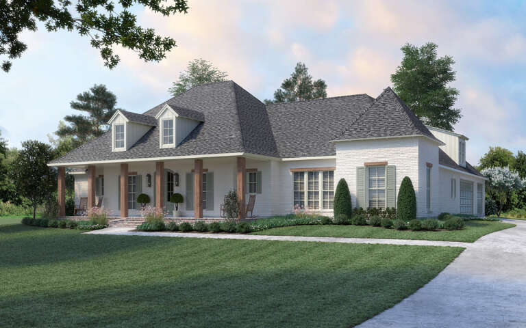 House Plan House Plan #31075 Angled Front Elevation