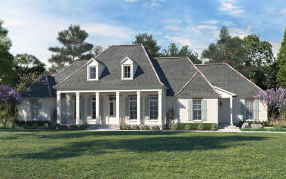 French Country House Plan #4534-00121 Elevation Photo