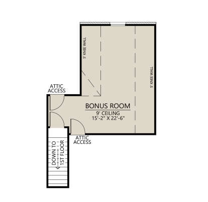 Bonus Room for House Plan #4534-00121