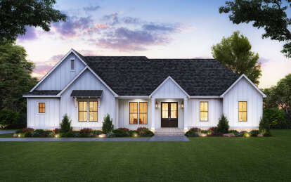 Modern Farmhouse House Plan #4534-00122 Elevation Photo