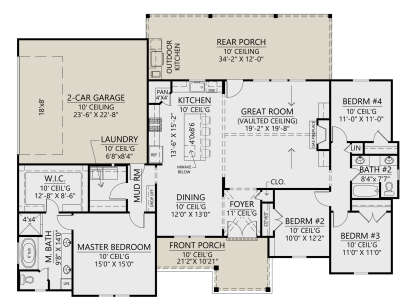 Main Floor  for House Plan #4534-00122