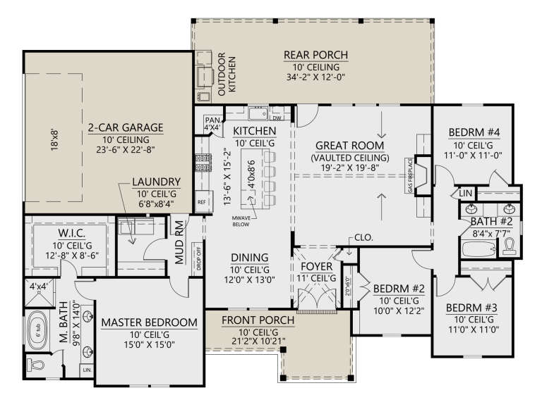 House Plan House Plan #31078 Drawing 1