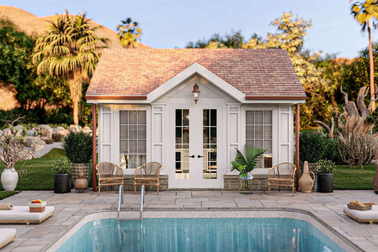 Cottage Pool House Plan - 268 Square Feet | Floor Plan #963-00964 ...