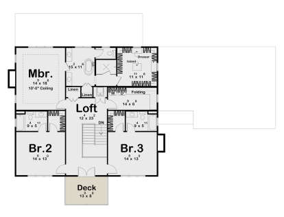 Second Floor for House Plan #963-00965