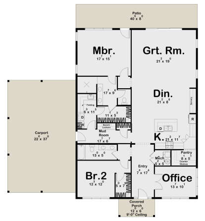 Main Floor  for House Plan #963-00966