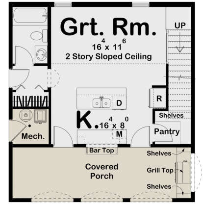 First Floor for House Plan #963-00974