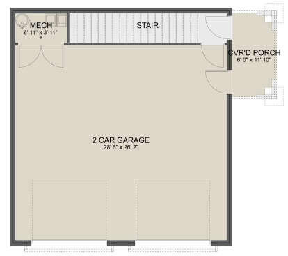 Garage Floor for House Plan #2802-00292