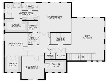 Second Floor for House Plan #2802-00293