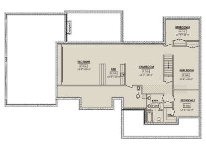 Basement for House Plan #1958-00036