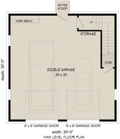 Garage Floor for House Plan #940-01045