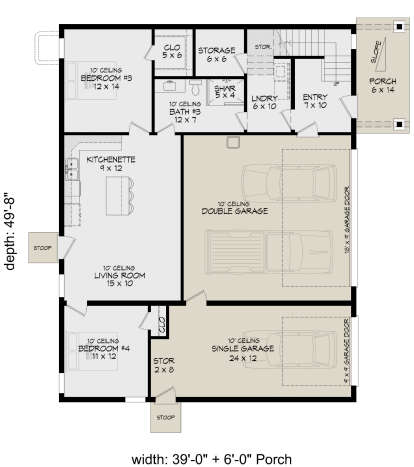 First Floor for House Plan #940-01049