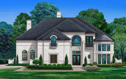 European House Plan #5445-00530 Elevation Photo