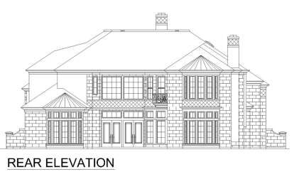 European House Plan #5445-00530 Elevation Photo
