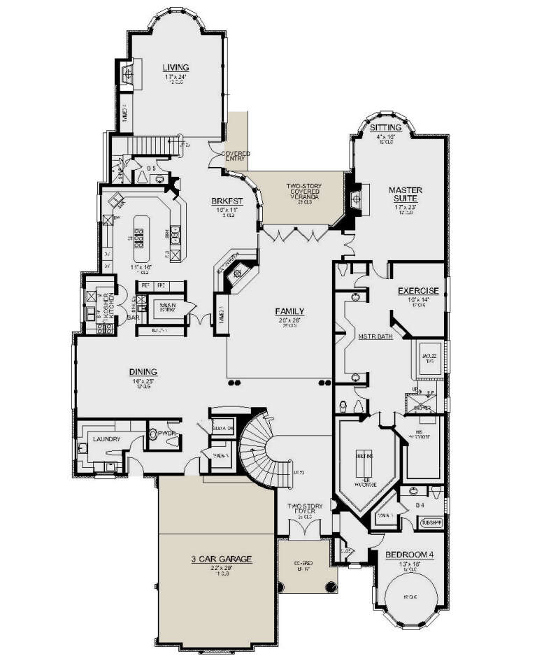 House Plan House Plan #31108 Drawing 1