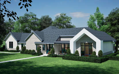 Contemporary House Plan #5445-00531 Elevation Photo