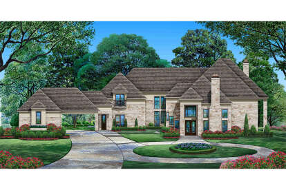 European House Plan #5445-00532 Elevation Photo