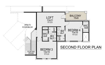 Second Floor for House Plan #5445-00533