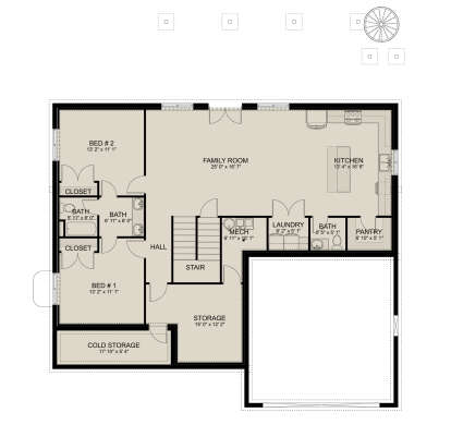 Basement for House Plan #2802-00295
