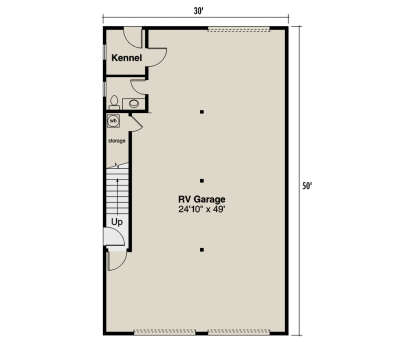 Garage Floor for House Plan #035-01086